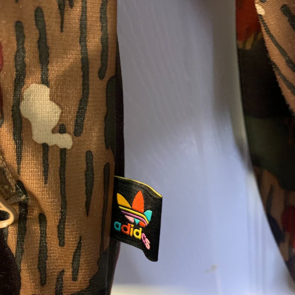 EUC Pharrell Williams Adidas Originals Camouflage Jacket - Red, Green, Tan - Picture 5 of 9